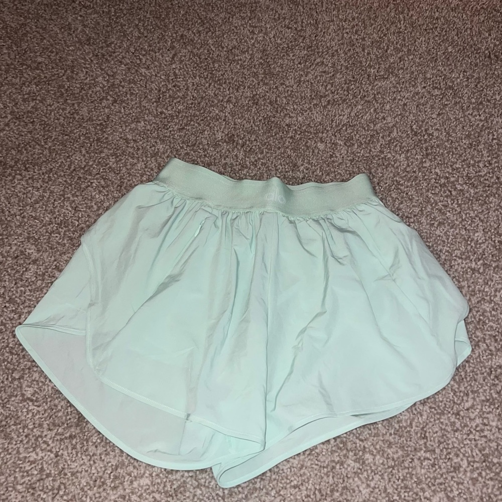 Alo Match Point Shorts Mint Green